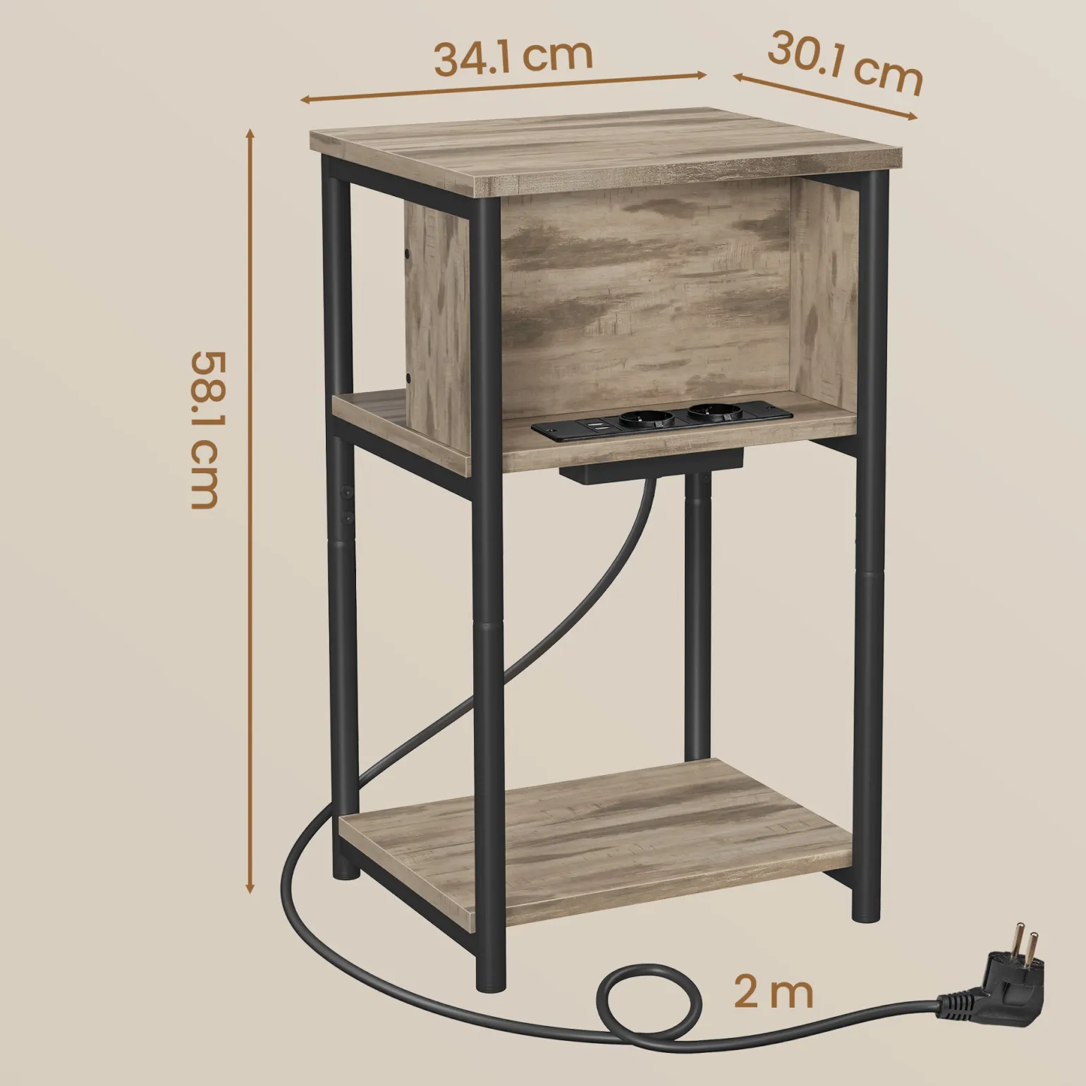 Astrid senge- og sidebord - Beige