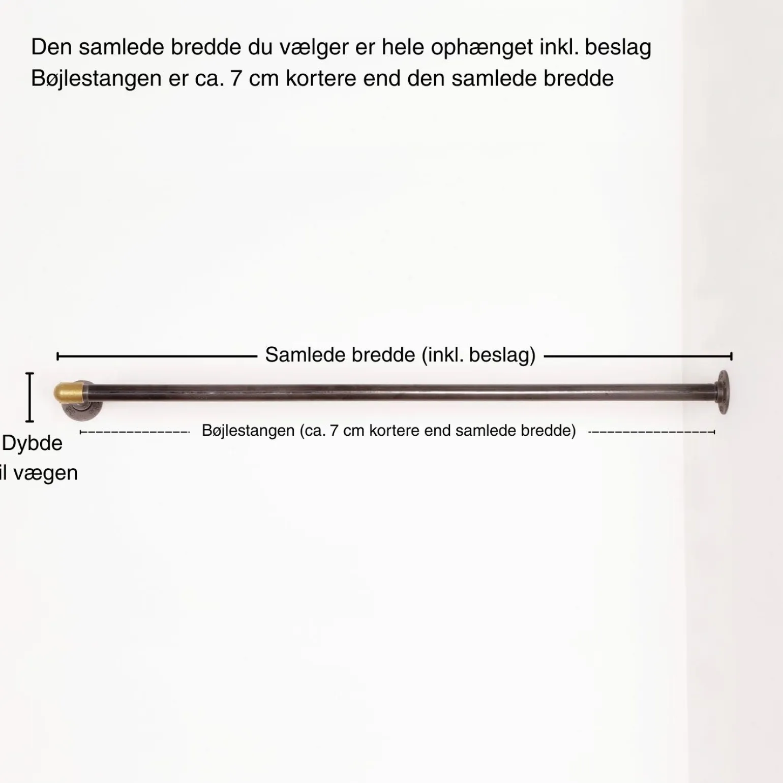 Bøjlestang LIAM sort