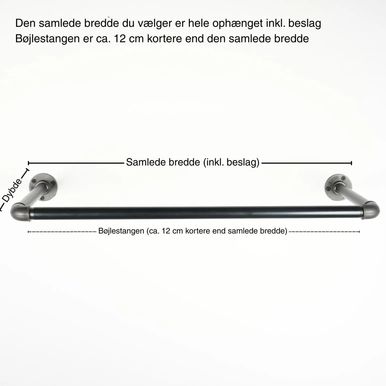 Bøjlestang SARA sort