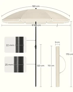 Conor parasol - Beige