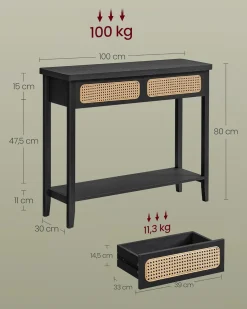 Elio konsolbord - Mørkegrå