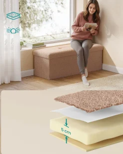 Ellie opbevaringsbænk - Beige