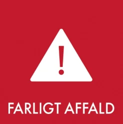 Farligt affald - Klistermærke til affaldssortering