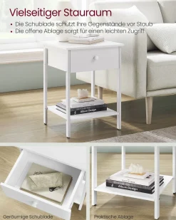 Felix senge- og sidebord - Hvid