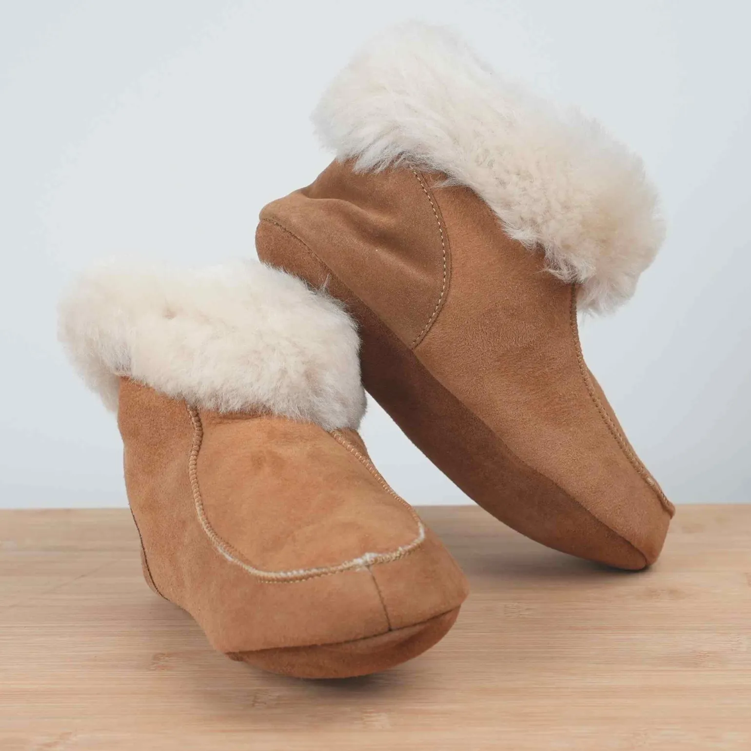 Hjemmesko Ava Brun (høj model uden gummisål)