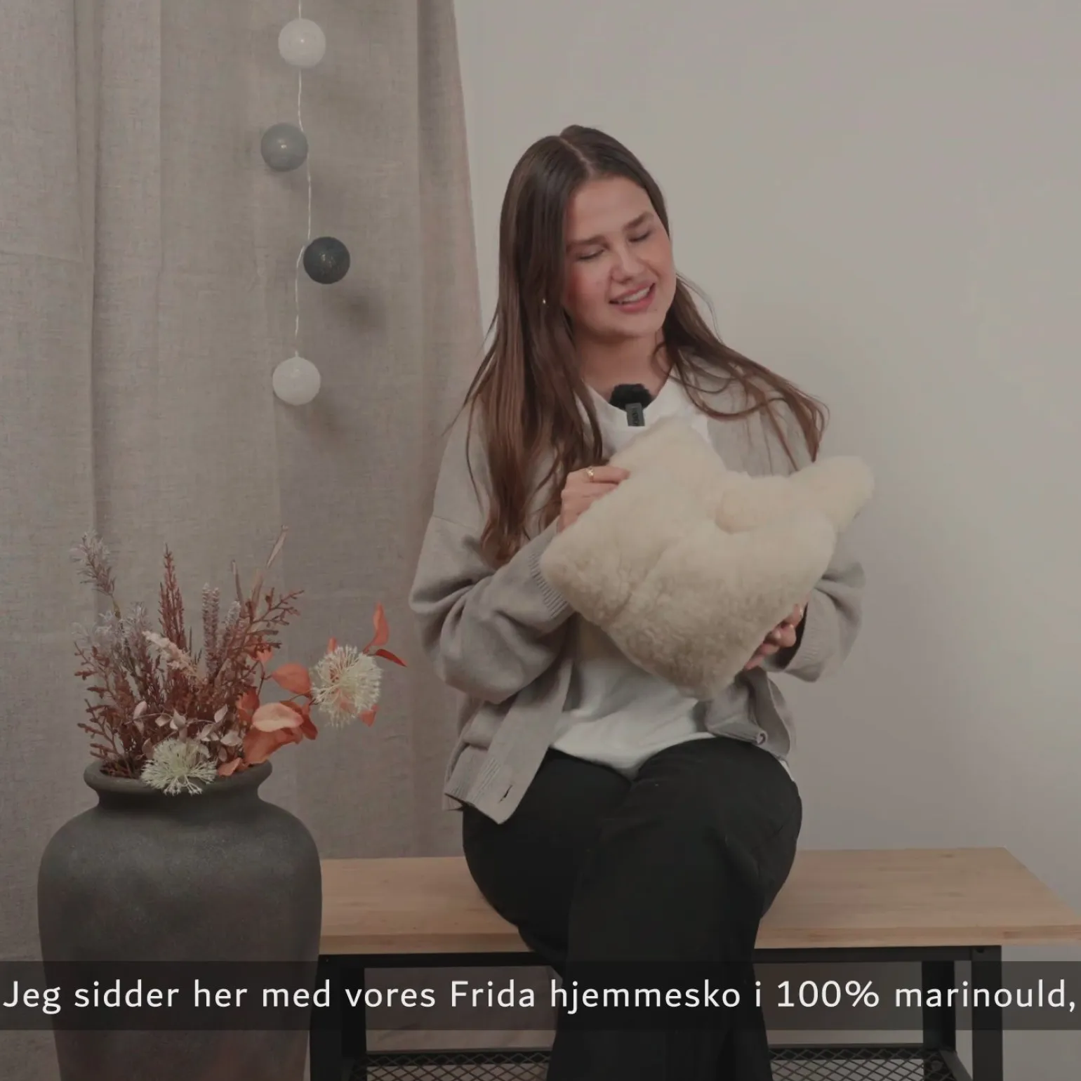 Hjemmesko Frida Hvid (høj model)