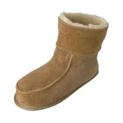 Hjemmesko Isla Brun (høj model med gummisål)