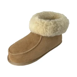 Hjemmesko Isla Brun (høj model med gummisål)