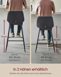 Hugo barstole | 2 stk. - Sort