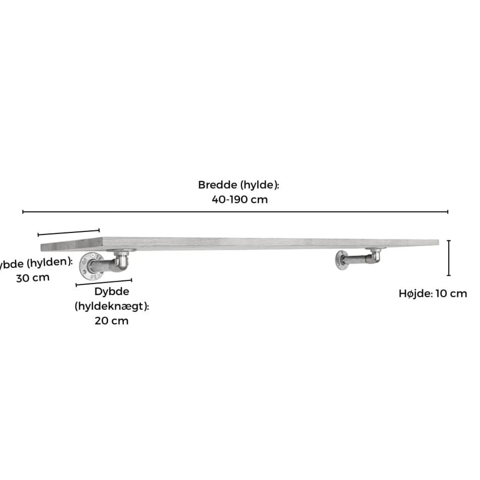 Hylde ELLA sølv med messing (40 cm dybde)