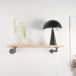 Hyldeknægte ELLA sort med hylde (20 cm dybde)
