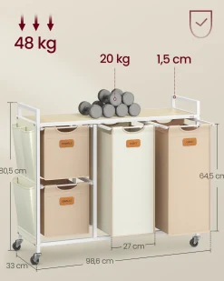 Jennifer vasketøjskurv - Beige