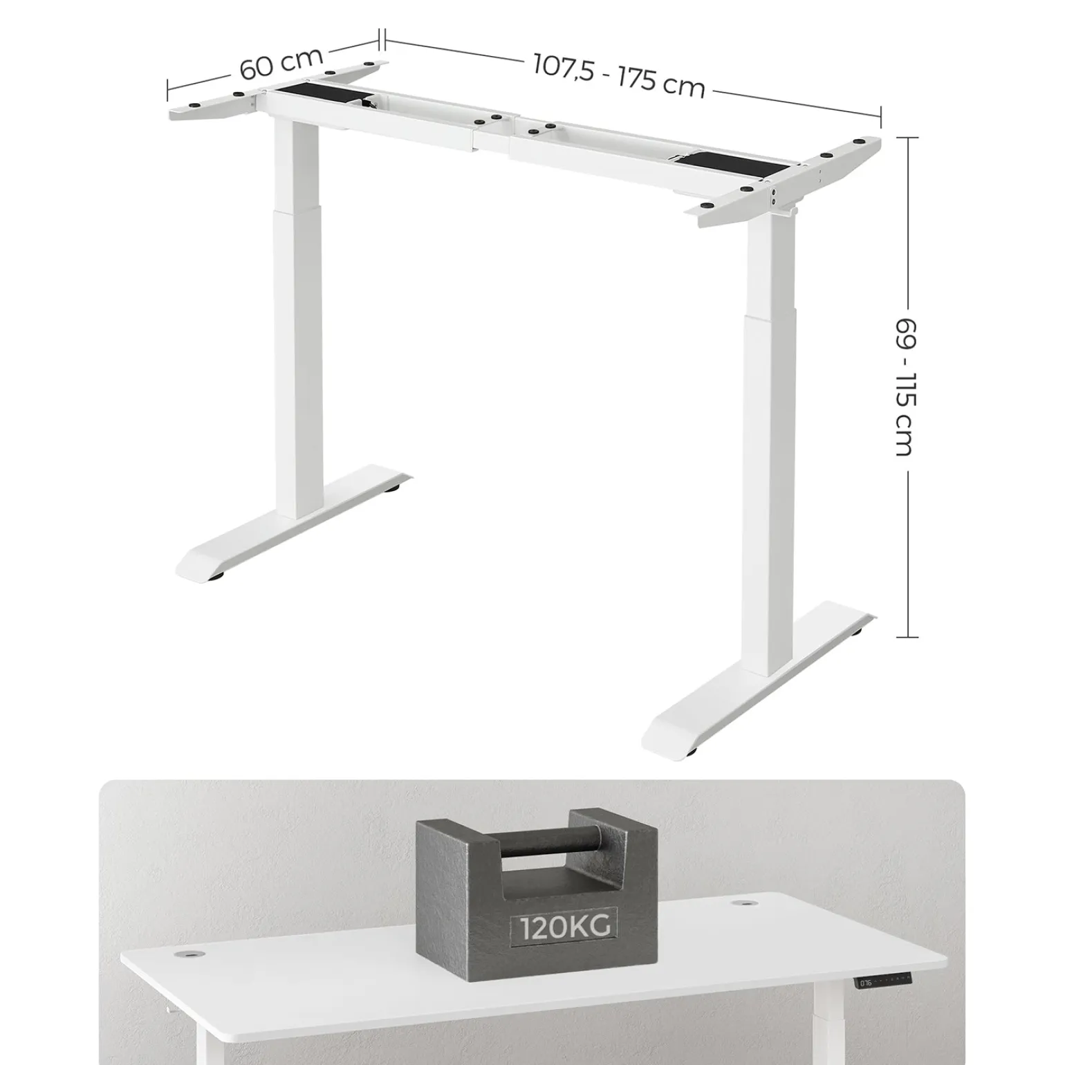 Leo skrivebord - Hvid