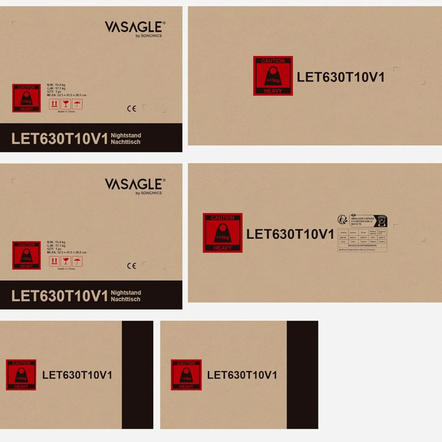 Lewis senge- og sidebord - Hvid