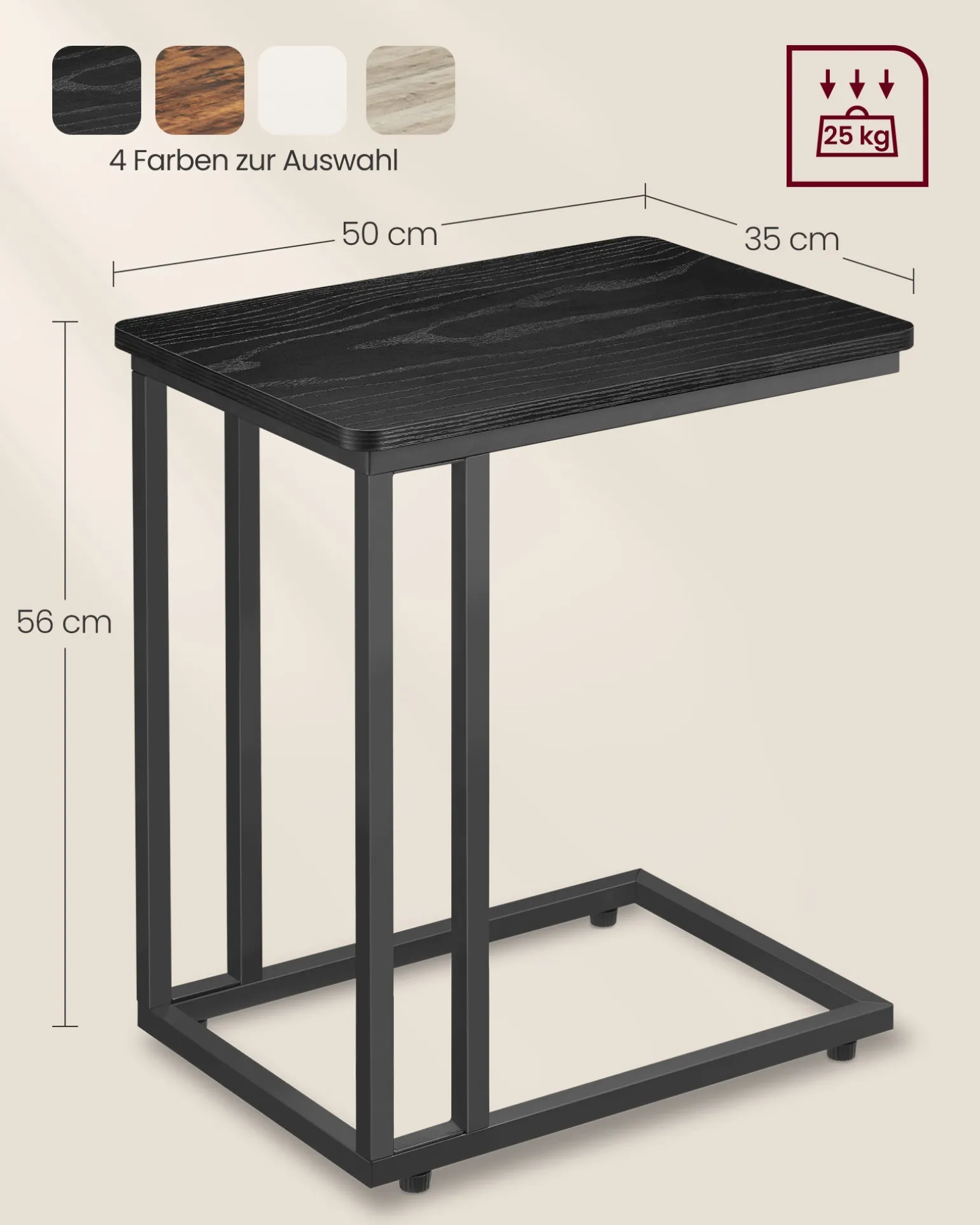 London senge- og sidebord - Sort