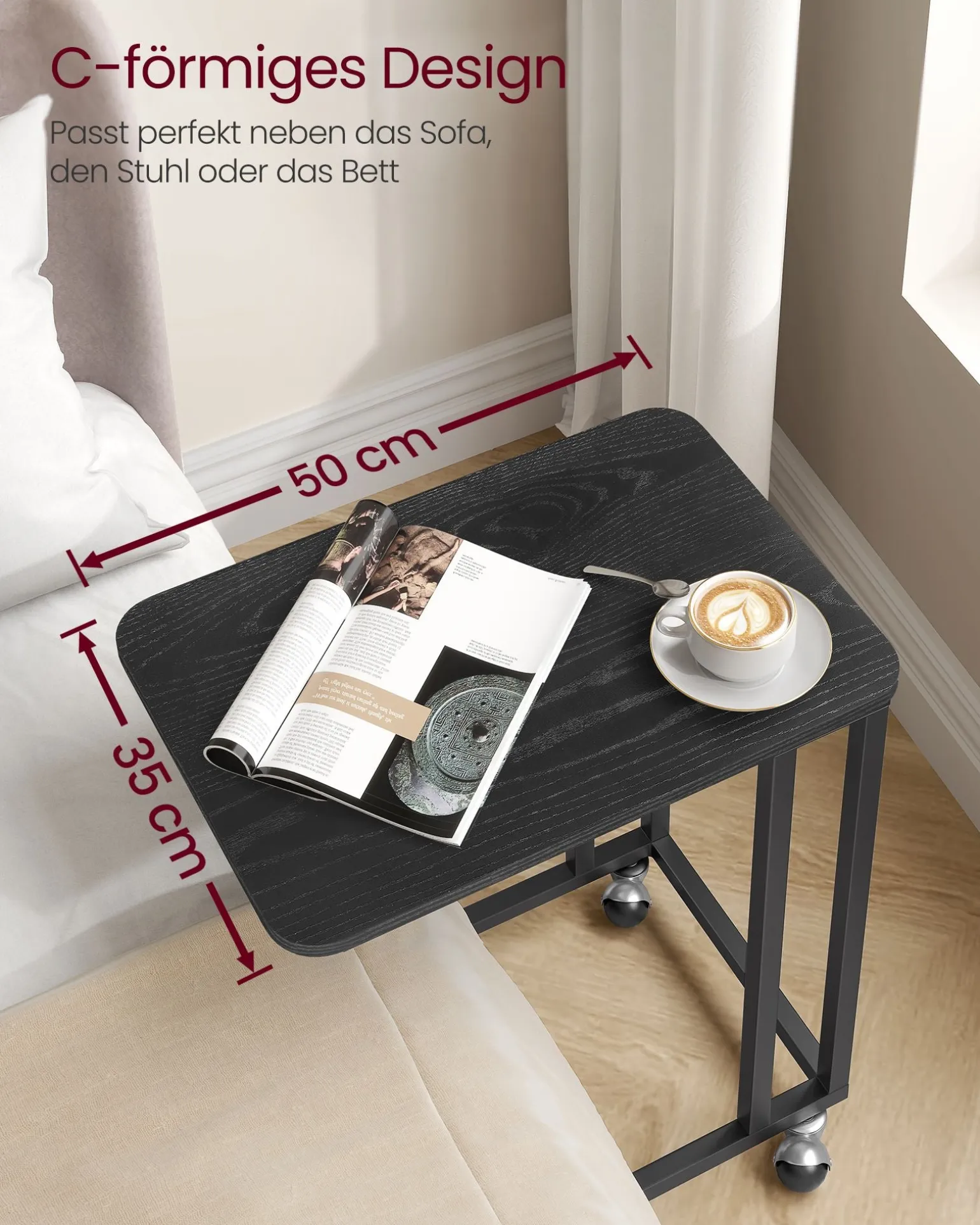 London senge- og sidebord - Sort