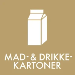 Mad- og drikkekartoner - Klistermærke til affaldssortering