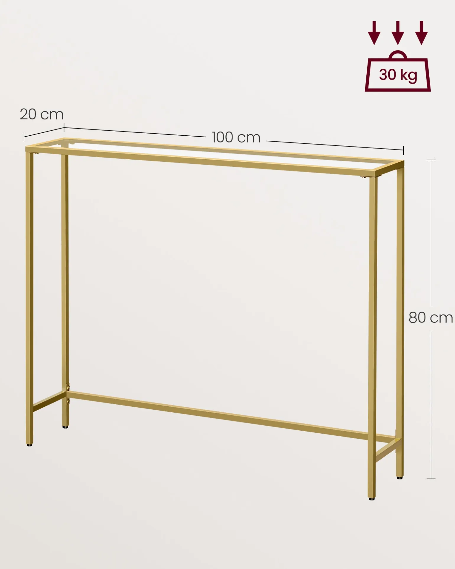 Malthe konsolbord - Guld