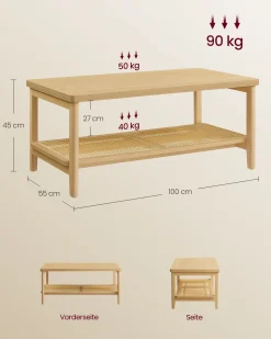 Malthe sofabord - Eg beige