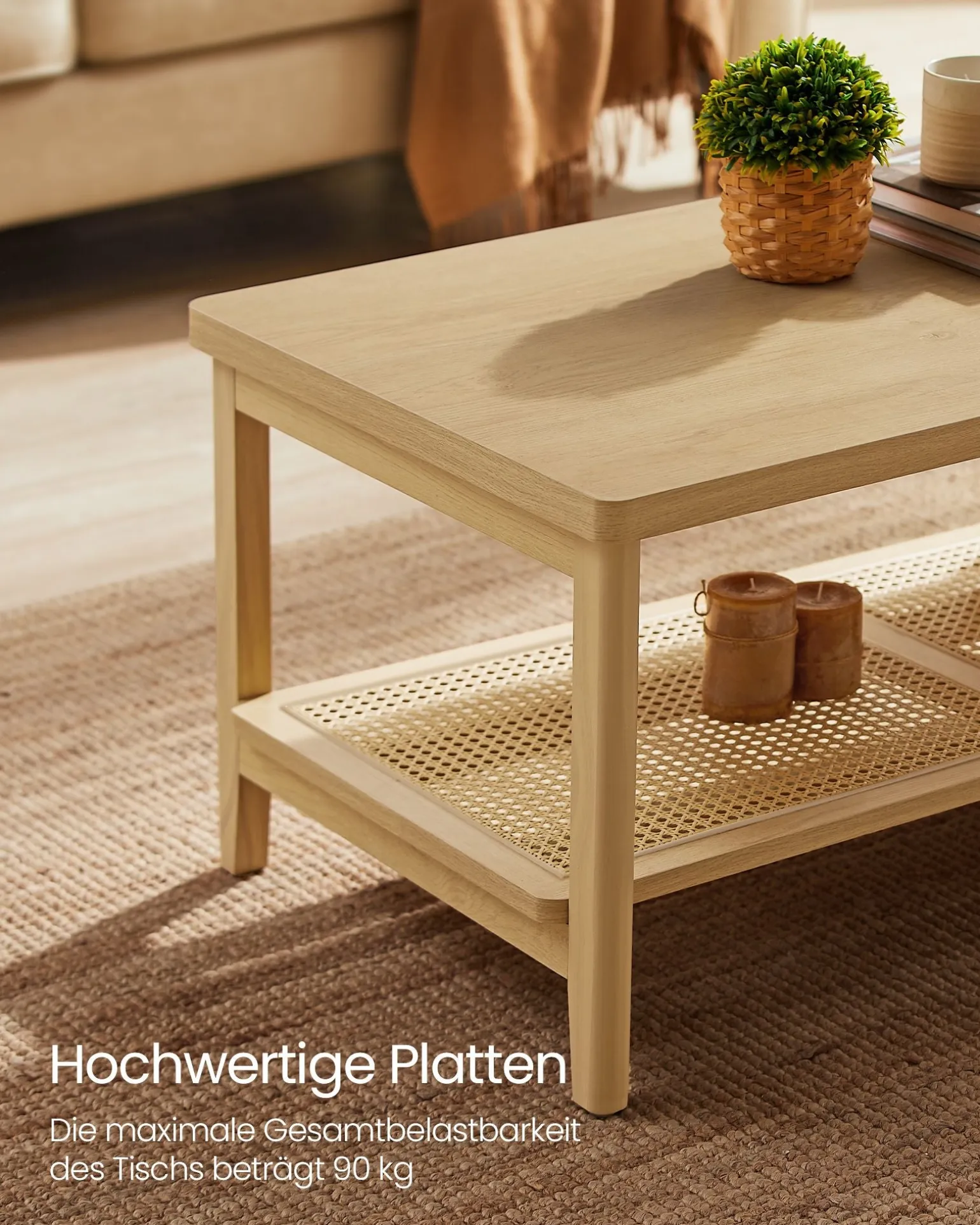 Malthe sofabord - Eg beige