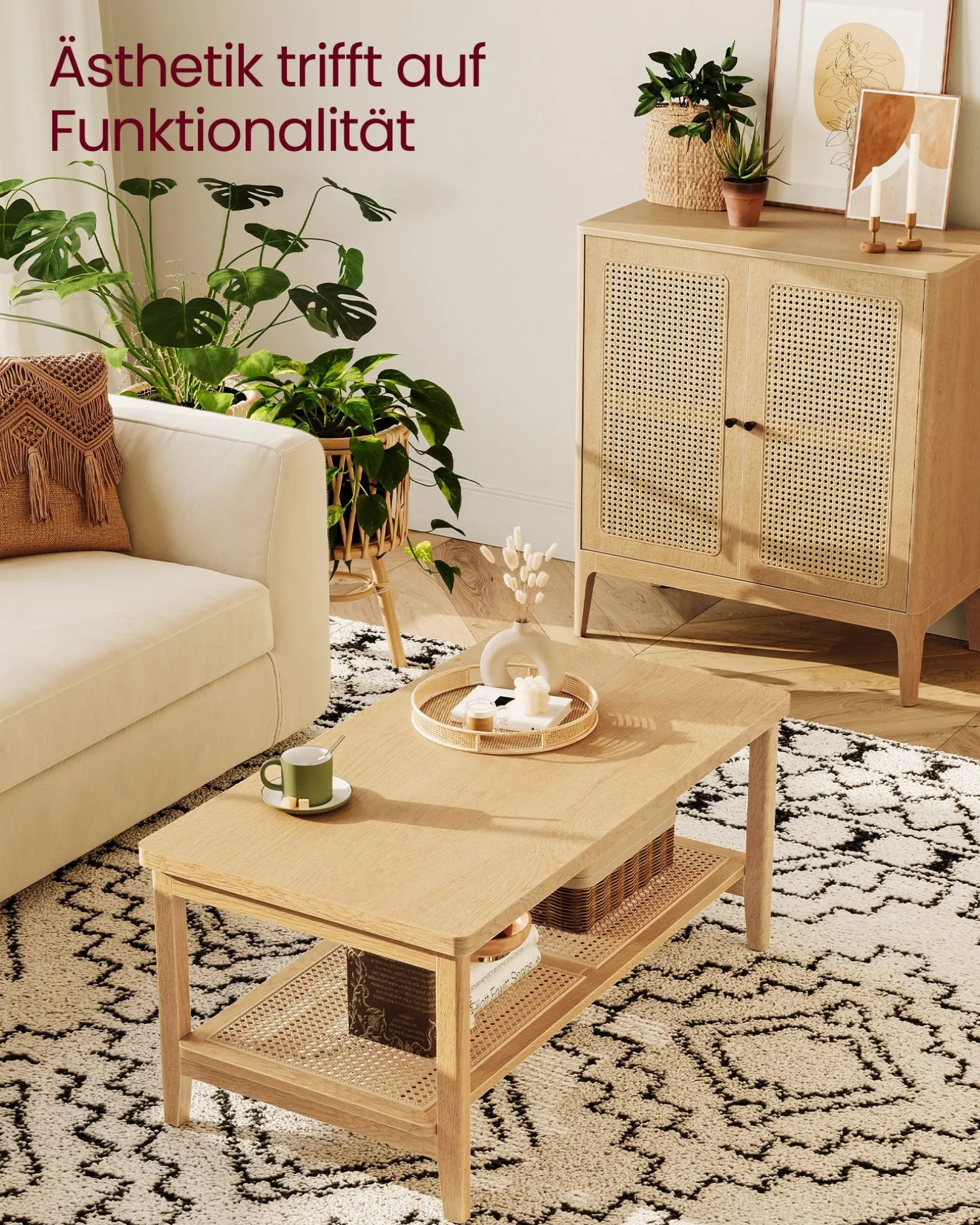 Malthe sofabord - Eg beige