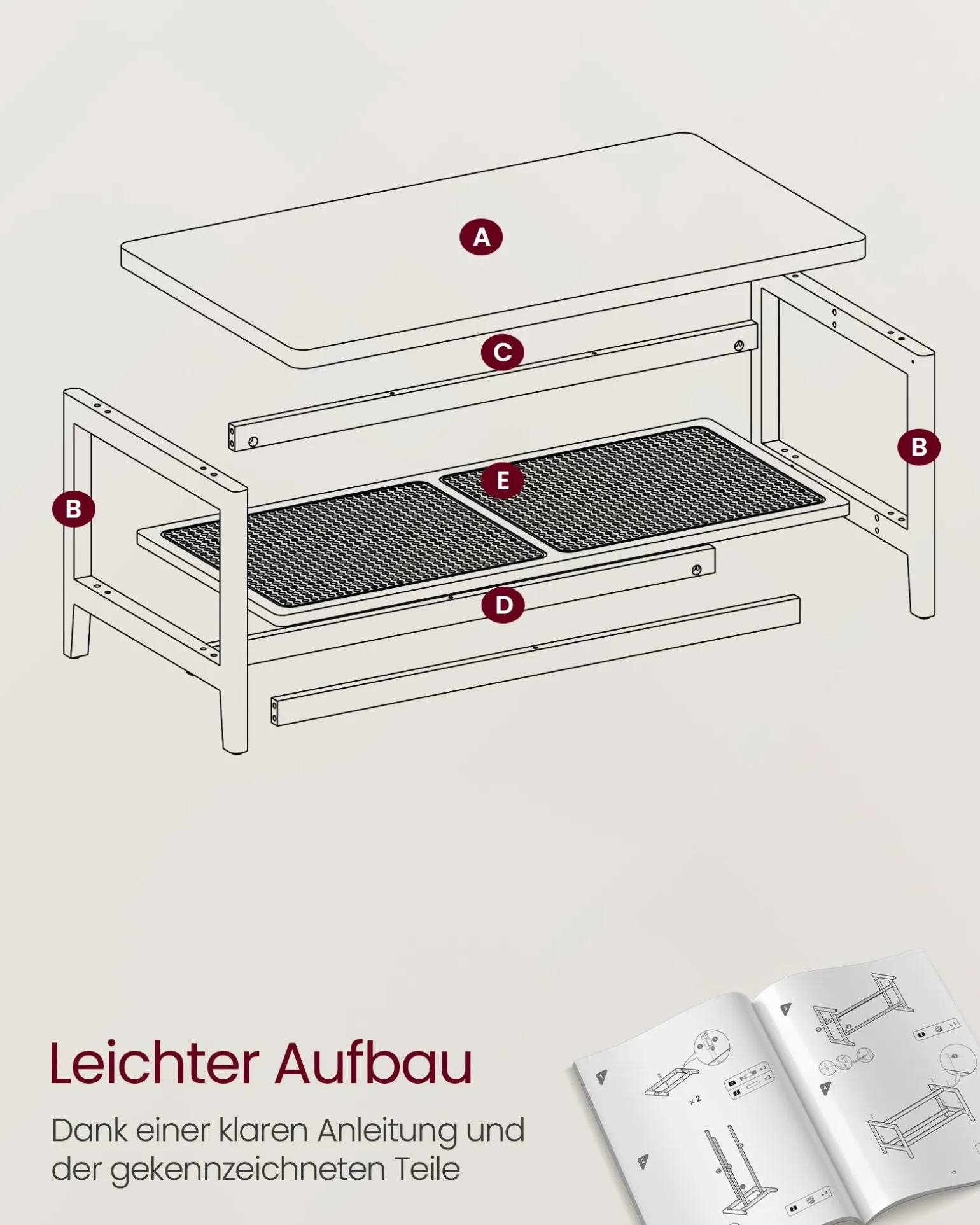 Malthe sofabord - Havre beige