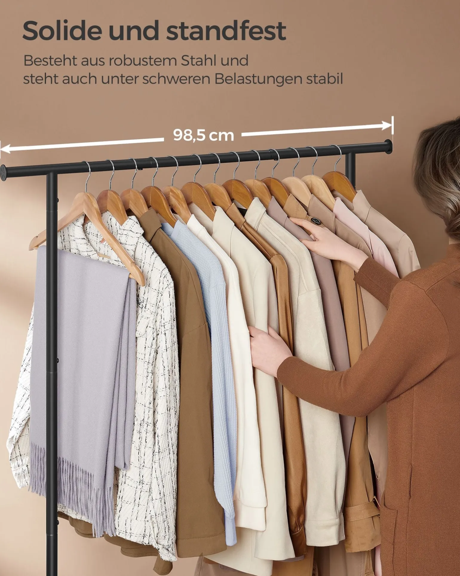 Malthe tøjstativ - Brun
