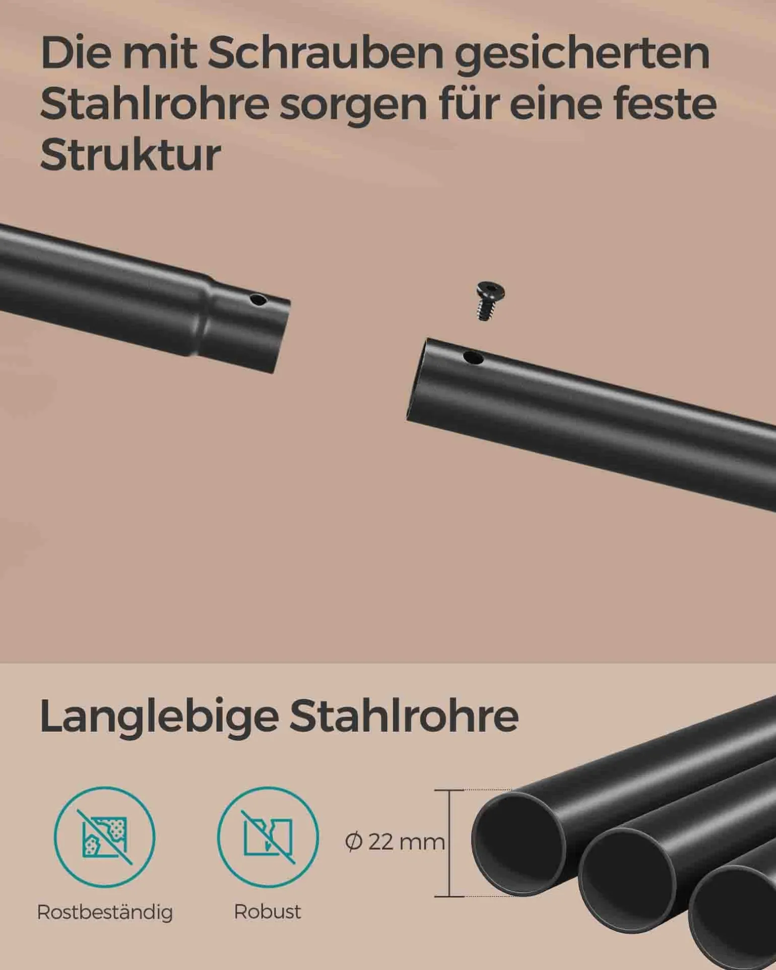 Malthe tøjstativ - Brun