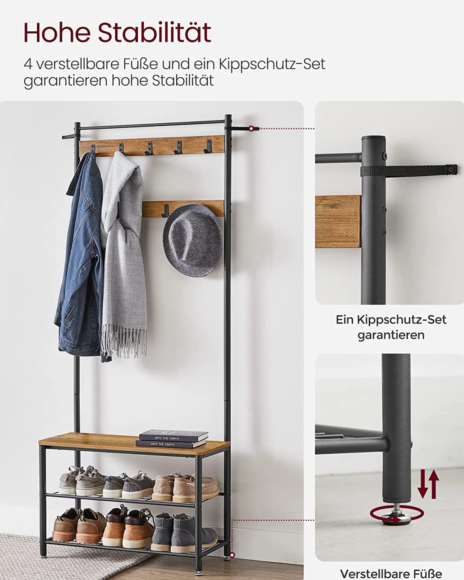 Mia tøjstativ - Brun