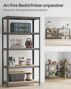 Milo værkstedsreol - Sort/MDF plader