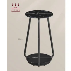 Nora senge- og sidebord - Sort