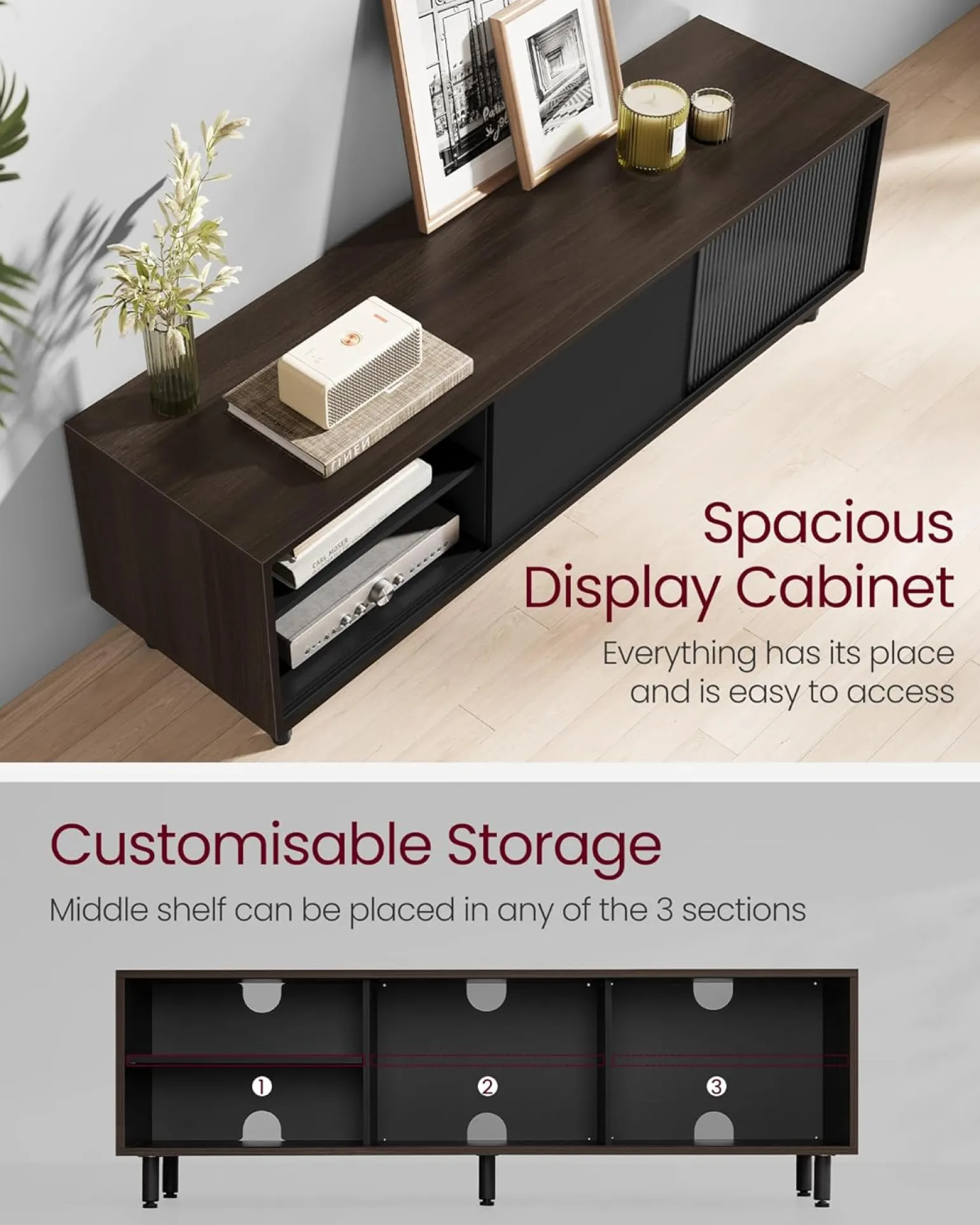 Oscar tv-bord - Brun