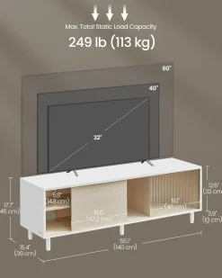 Oscar tv-bord - Hvid