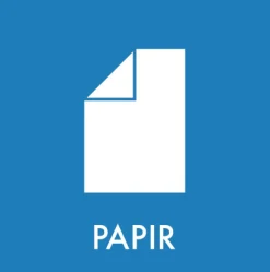 Papir - Klistermærke til affaldssortering