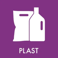 Plast - Klistermærke til affaldssortering