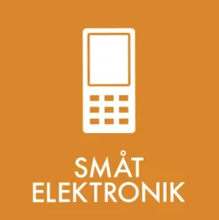 Småt elektronik - Klistermærke til affaldssortering
