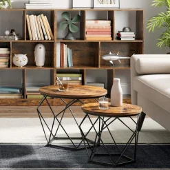 Sofia sengebord/sofabord/sidebord - 2 stk.- Rustik brun