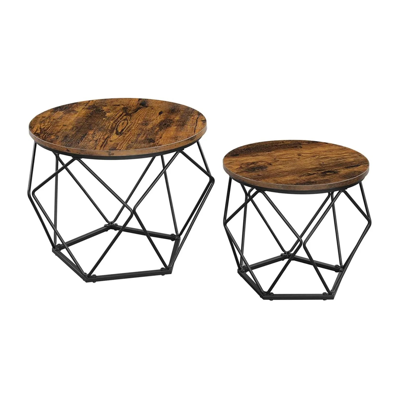 Sofia sengebord/sofabord/sidebord - 2 stk.- Rustik brun