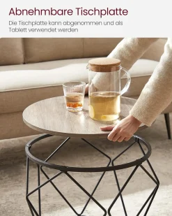 Sofia sengebord/sofabord/sidebord - 2 stk.- Grå