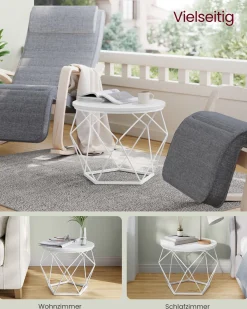 Sofia sengebord/sofabord/sidebord - 2 stk.- Hvid