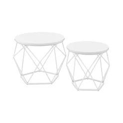 Sofia sengebord/sofabord/sidebord - 2 stk.- Hvid
