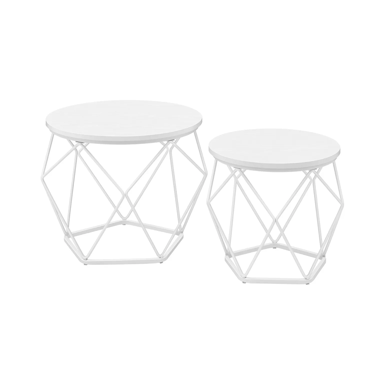 Sofia sengebord/sofabord/sidebord - 2 stk.- Hvid