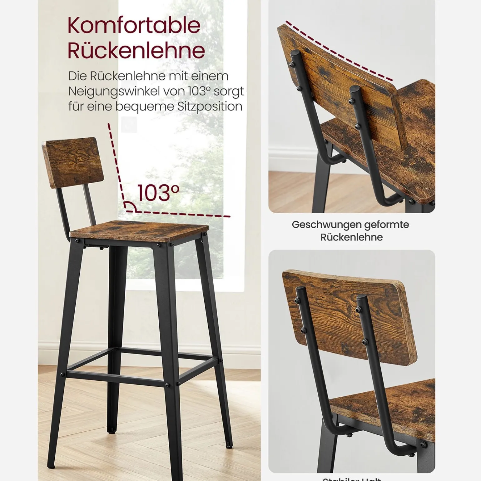 Stockholm barstole | 2 stk.
