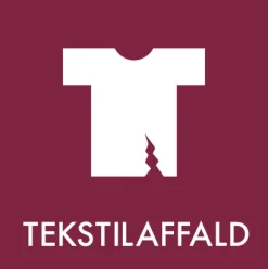 Tekstilaffald- Klistermærke til affaldssortering