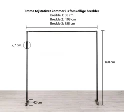 Tøjstativ EMMA Sort