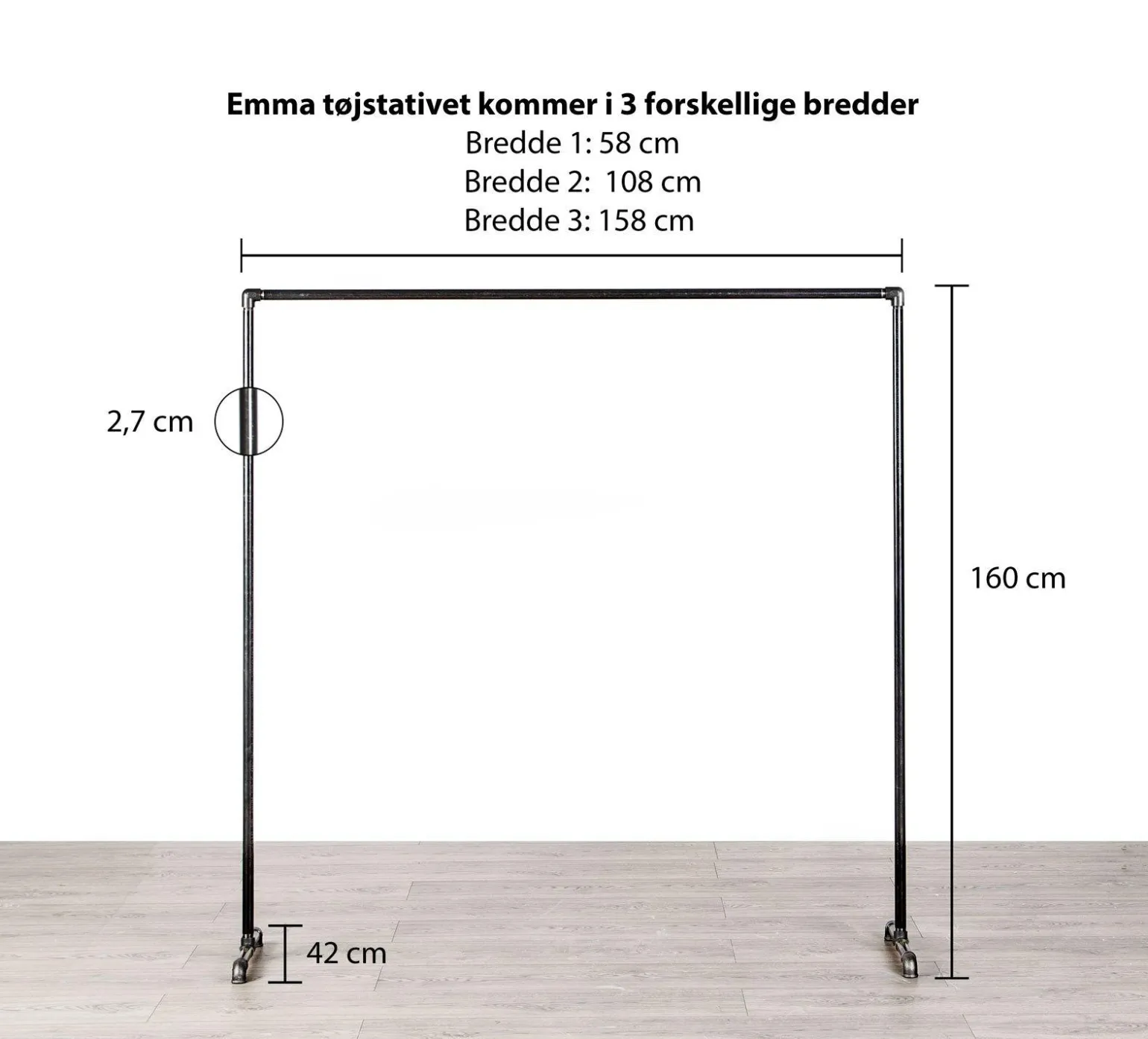 Tøjstativ EMMA Sort