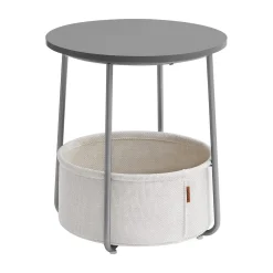 William senge- og sidebord - Grå/hvid kurv