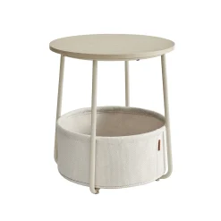 William senge- og sidebord - Hvid/hvid kurv