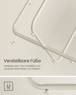 William senge- og sidebord - Hvid/hvid kurv