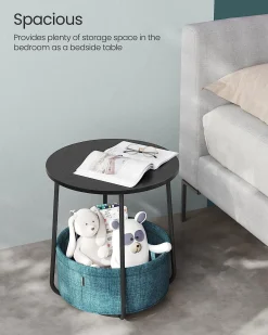 William senge- og sidebord - Sort/blå kurv